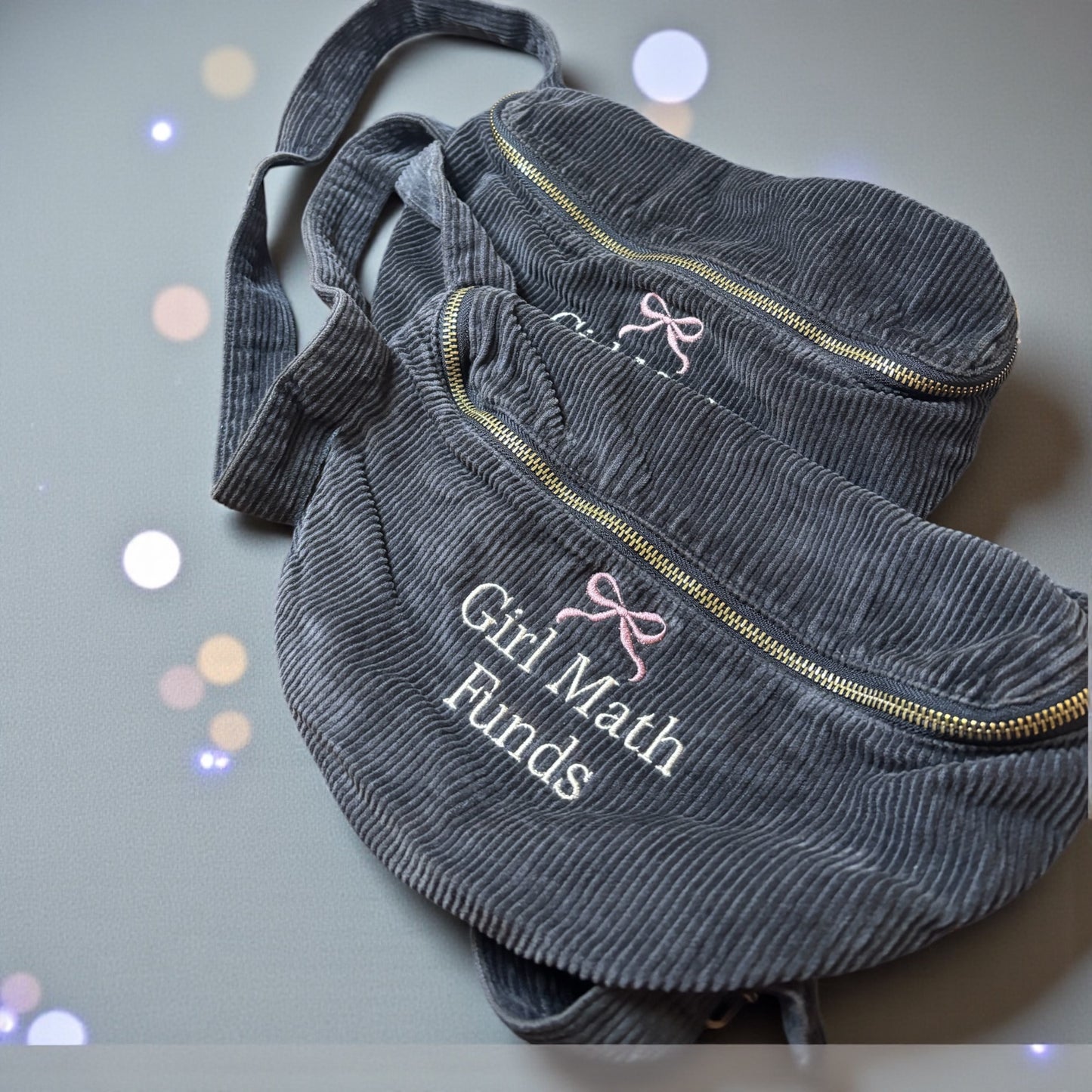 Girl Math Corduroy Faded Bag
