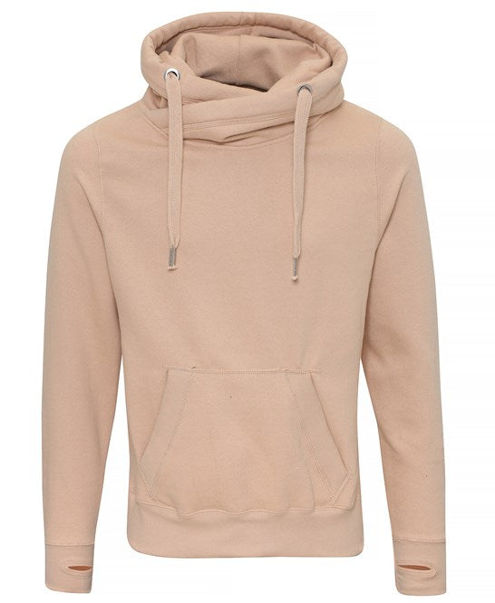 Cross Neck Hoodie Muted Palette